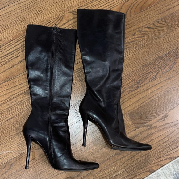 Stuart Weitzman Chcocolate Brown Leather Boots - Picture 1 of 1